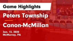 Peters Township  vs Canon-McMillan  Game Highlights - Jan. 13, 2020