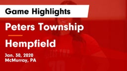 Peters Township  vs Hempfield  Game Highlights - Jan. 30, 2020