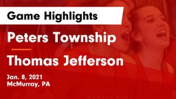 Peters Township  vs Thomas Jefferson  Game Highlights - Jan. 8, 2021