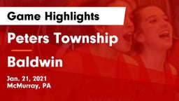 Peters Township  vs Baldwin  Game Highlights - Jan. 21, 2021