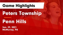 Peters Township  vs Penn Hills  Game Highlights - Jan. 29, 2021