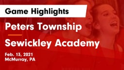 Peters Township  vs Sewickley Academy  Game Highlights - Feb. 13, 2021