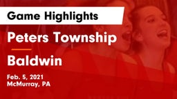 Peters Township  vs Baldwin  Game Highlights - Feb. 5, 2021