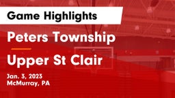 Peters Township  vs Upper St Clair Game Highlights - Jan. 3, 2023