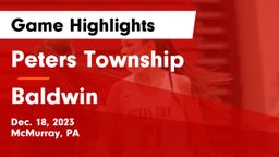Peters Township  vs Baldwin  Game Highlights - Dec. 18, 2023