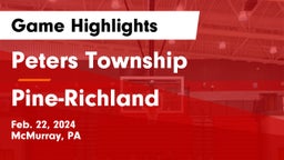 Peters Township  vs Pine-Richland  Game Highlights - Feb. 22, 2024