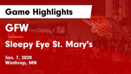 GFW  vs Sleepy Eye St. Mary's  Game Highlights - Jan. 7, 2020