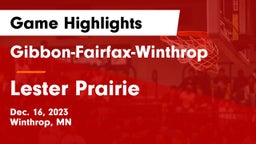 Gibbon-Fairfax-Winthrop  vs Lester Prairie  Game Highlights - Dec. 16, 2023