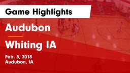 Audubon  vs Whiting IA Game Highlights - Feb. 8, 2018
