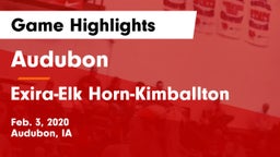 Audubon  vs Exira-Elk Horn-Kimballton Game Highlights - Feb. 3, 2020