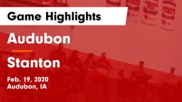 Audubon  vs Stanton  Game Highlights - Feb. 19, 2020