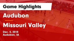 Audubon  vs Missouri Valley  Game Highlights - Dec. 4, 2018