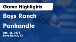 Boys Ranch  vs Panhandle  Game Highlights - Jan. 26, 2024