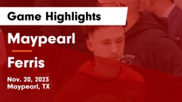 Maypearl  vs Ferris  Game Highlights - Nov. 20, 2023