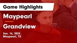 Maypearl  vs Grandview  Game Highlights - Jan. 16, 2024