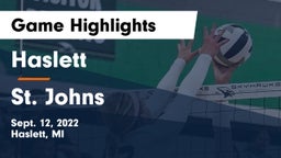 Haslett  vs St. Johns  Game Highlights - Sept. 12, 2022