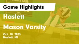 Haslett  vs Mason Varsity Game Highlights - Oct. 18, 2023