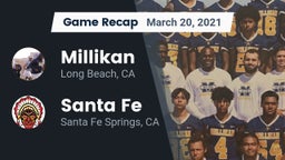 Recap: Millikan  vs. Santa Fe  2021