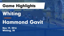 Whiting  vs Hammond Gavit Game Highlights - Nov 19, 2016