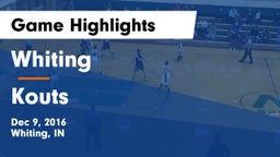 Whiting  vs Kouts Game Highlights - Dec 9, 2016