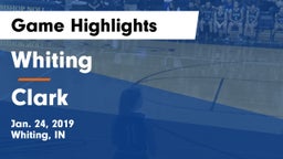Whiting  vs Clark  Game Highlights - Jan. 24, 2019