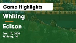 Whiting  vs Edison  Game Highlights - Jan. 10, 2020