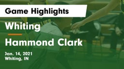Whiting  vs Hammond Clark Game Highlights - Jan. 14, 2021