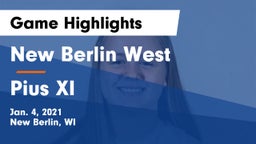 New Berlin West  vs Pius XI  Game Highlights - Jan. 4, 2021