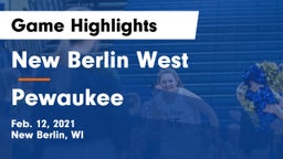 New Berlin West  vs Pewaukee  Game Highlights - Feb. 12, 2021