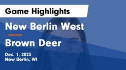 New Berlin West  vs Brown Deer  Game Highlights - Dec. 1, 2023