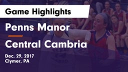 Penns Manor  vs Central Cambria  Game Highlights - Dec. 29, 2017