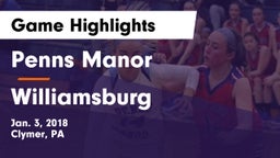 Penns Manor  vs Williamsburg Game Highlights - Jan. 3, 2018