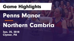 Penns Manor  vs Northern Cambria  Game Highlights - Jan. 25, 2018