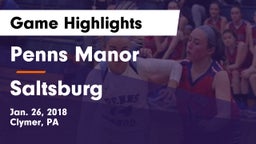 Penns Manor  vs Saltsburg Game Highlights - Jan. 26, 2018