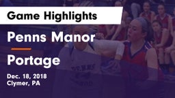 Penns Manor  vs Portage  Game Highlights - Dec. 18, 2018