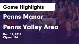 Penns Manor  vs Penns Valley Area  Game Highlights - Dec. 19, 2018