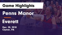 Penns Manor  vs Everett  Game Highlights - Dec. 28, 2018
