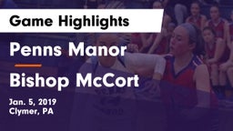 Penns Manor  vs Bishop McCort  Game Highlights - Jan. 5, 2019