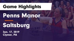 Penns Manor  vs Saltsburg  Game Highlights - Jan. 17, 2019