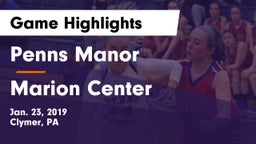 Penns Manor  vs Marion Center  Game Highlights - Jan. 23, 2019
