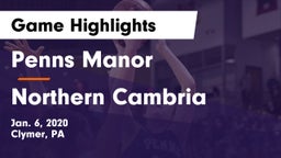 Penns Manor  vs Northern Cambria Game Highlights - Jan. 6, 2020