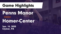 Penns Manor  vs Homer-Center  Game Highlights - Jan. 14, 2020