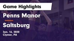 Penns Manor  vs Saltsburg  Game Highlights - Jan. 16, 2020