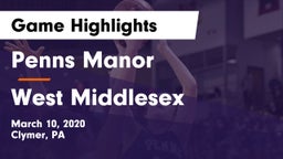 Penns Manor  vs West Middlesex   Game Highlights - March 10, 2020