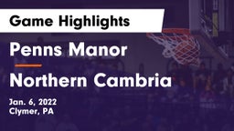 Penns Manor  vs Northern Cambria  Game Highlights - Jan. 6, 2022