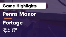 Penns Manor  vs Portage  Game Highlights - Jan. 27, 2023