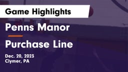 Penns Manor  vs Purchase Line  Game Highlights - Dec. 20, 2023
