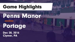 Penns Manor  vs Portage Game Highlights - Dec 28, 2016