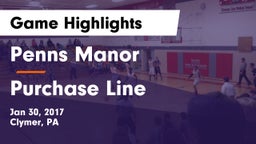 Penns Manor  vs Purchase Line  Game Highlights - Jan 30, 2017