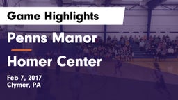 Penns Manor  vs Homer Center Game Highlights - Feb 7, 2017